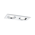 Paulmann Einbauleuchte LED Nova Plus eckig 1x 2x6W GU10 Weiß matt,Chrom schwenkbar dimmbar