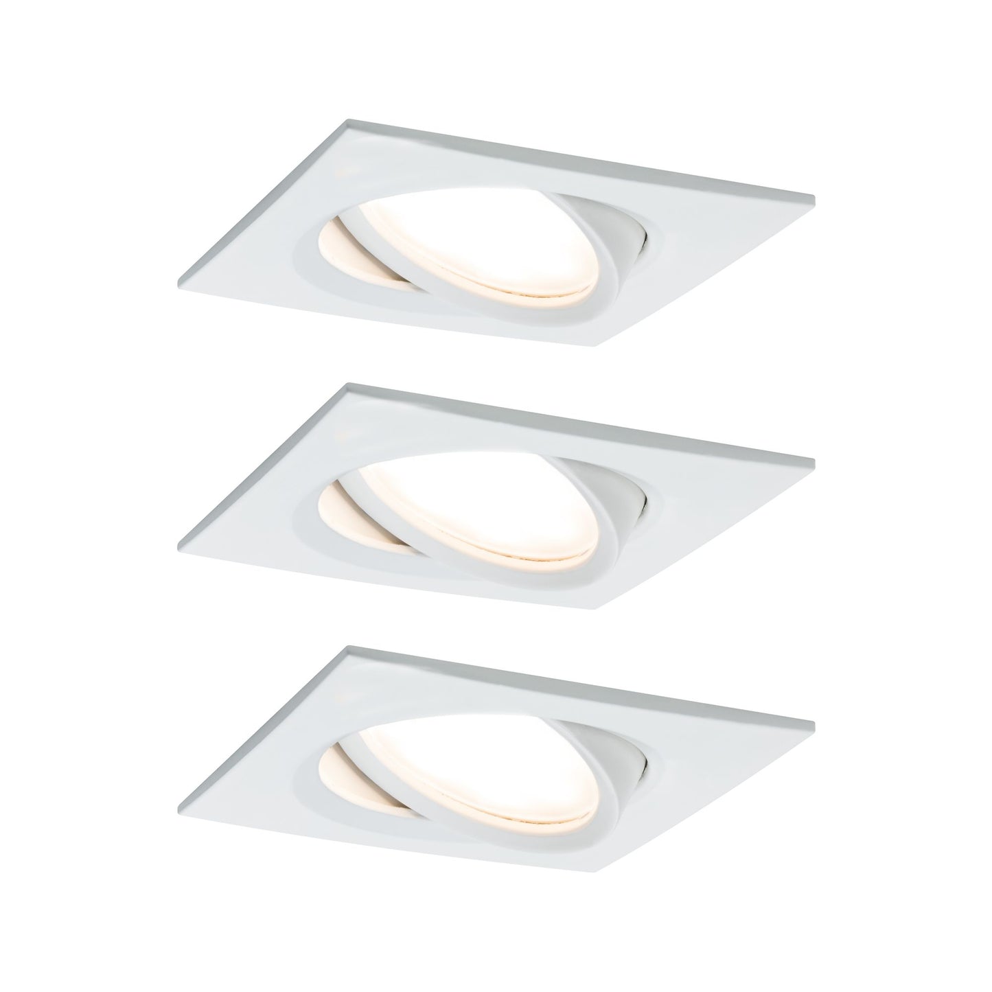 Paulmann Einbauleuchte LED Nova Plus eckig 3x6W Coin Weiß matt schwenkbar dimmbar