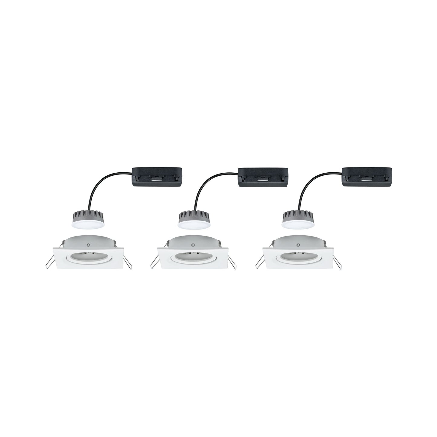 Paulmann Einbauleuchte LED Nova Plus eckig 3x6W Coin Weiß matt schwenkbar dimmbar