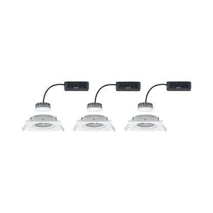 Paulmann Einbauleuchte LED Nova Plus eckig 3x6W Coin Weiß matt schwenkbar dimmbar
