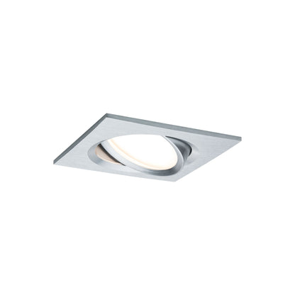 Paulmann Einbauleuchte LED Nova Plus eckig 3x6W Coin Alu gedreht schwenkbar dimmbar