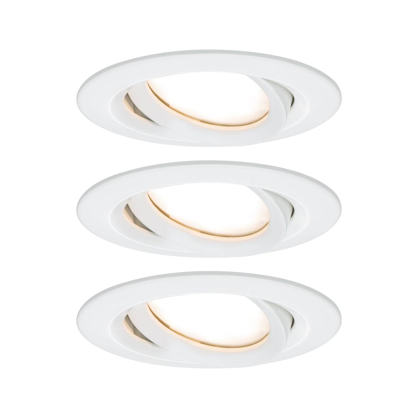 Paulmann Einbauleuchte LED Nova Plus rund 3x6W Coin Weiß matt schwenkbar dimmbar