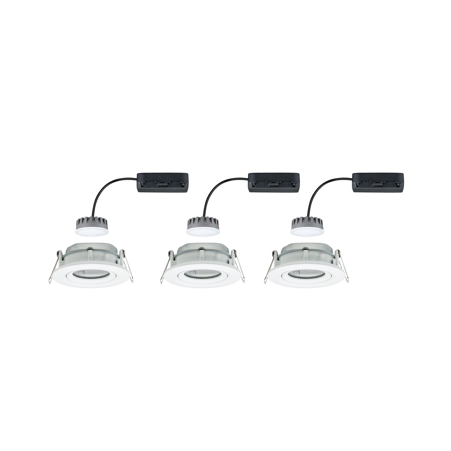 Paulmann Einbauleuchte LED Nova Plus rund 3x6W Coin Weiß matt schwenkbar dimmbar