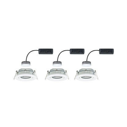 Paulmann Einbauleuchte LED Nova Plus rund 3x6W Coin Weiß matt schwenkbar dimmbar