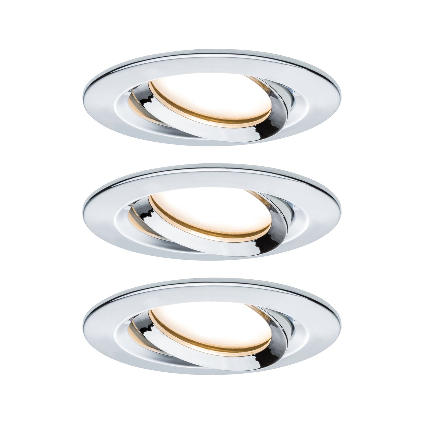 Paulmann Einbauleuchte LED Nova Plus rund 3x6W Coin Chrom schwenkbar dimmbar