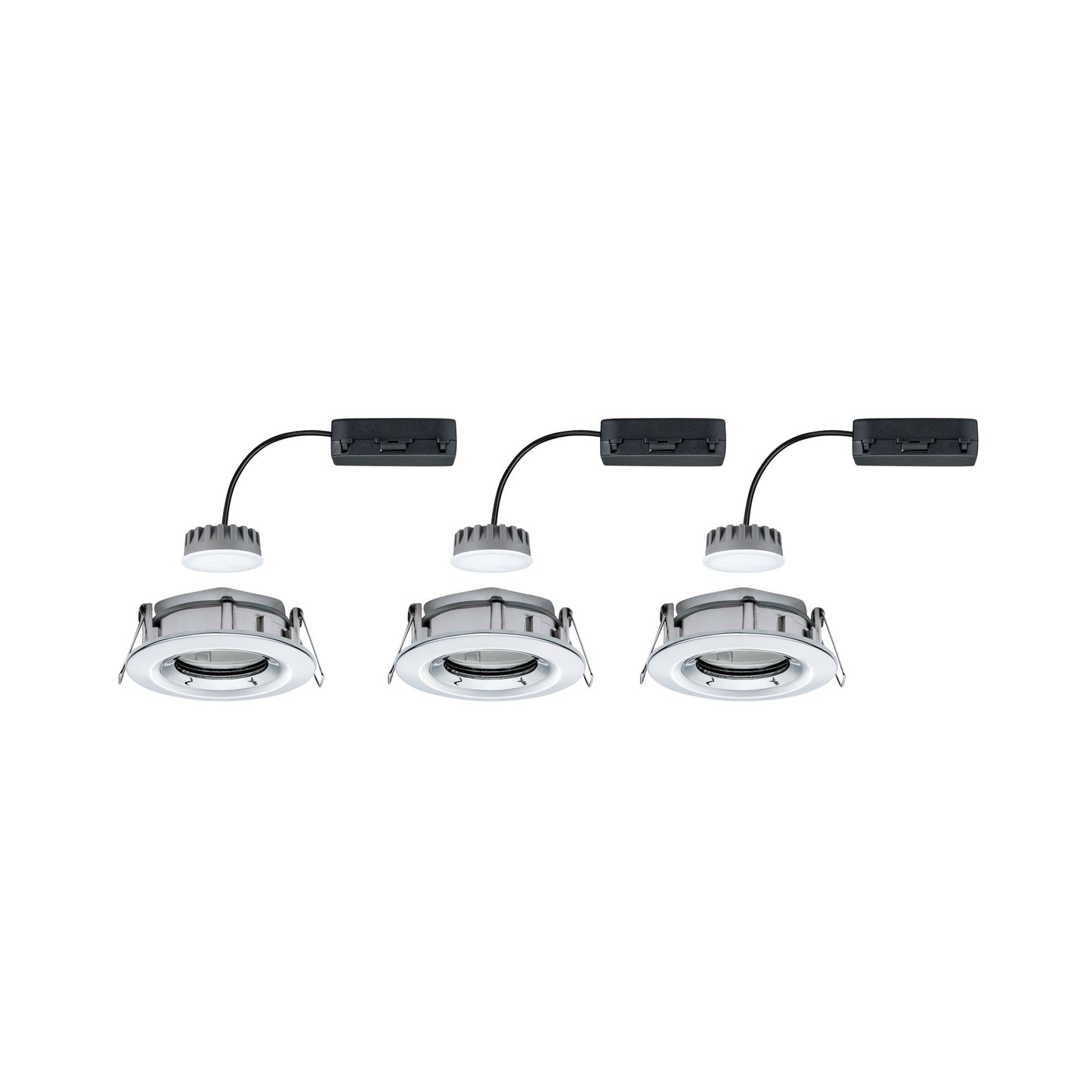 Paulmann Einbauleuchte LED Nova Plus rund 3x6W Coin Chrom schwenkbar dimmbar
