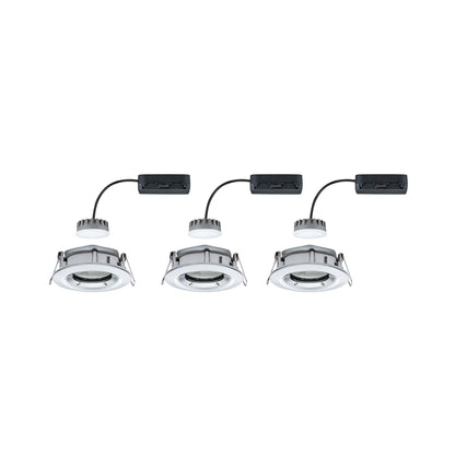 Paulmann Einbauleuchte LED Nova Plus rund 3x6W Coin Chrom schwenkbar dimmbar
