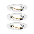 Paulmann Einbauleuchte LED Nova Plus rund 3x6W Coin Weiß matt,Chrom schwenkbar dimmbar