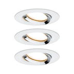 Paulmann Einbauleuchte LED Nova Plus rund 3x6W Coin Weiß matt,Chrom schwenkbar dimmbar
