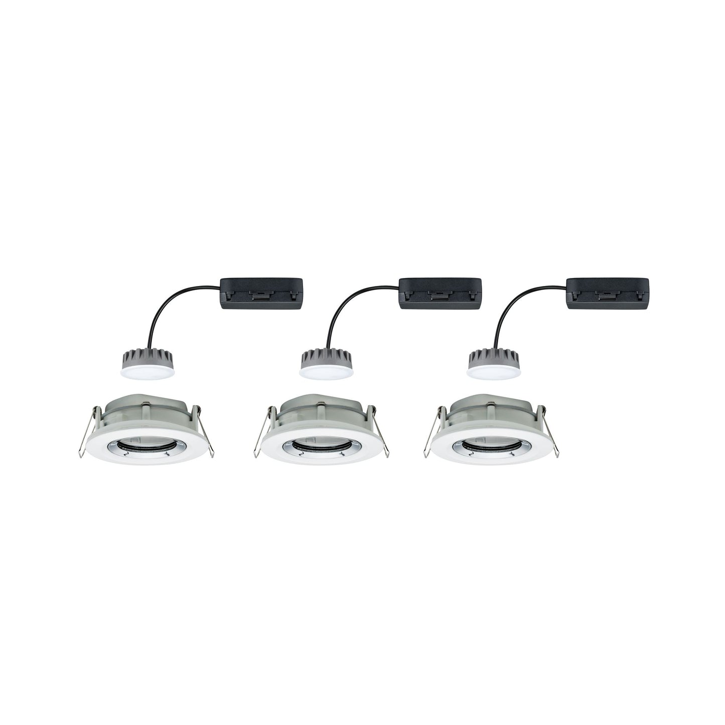 Paulmann Einbauleuchte LED Nova Plus rund 3x6W Coin Weiß matt,Chrom schwenkbar dimmbar