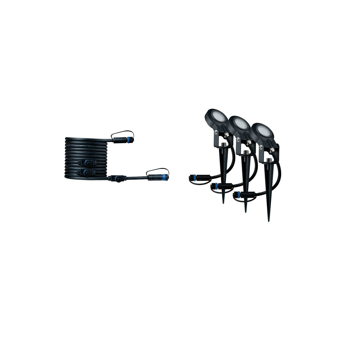 Paulmann Plug & Shine Ergänzungsset Erdspieß Sting IP67 3000K 3x6W dimmbar