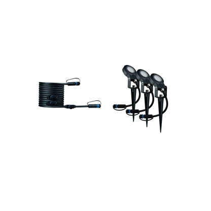 Paulmann Plug & Shine Ergänzungsset Erdspieß Sting IP67 3000K 3x6W dimmbar