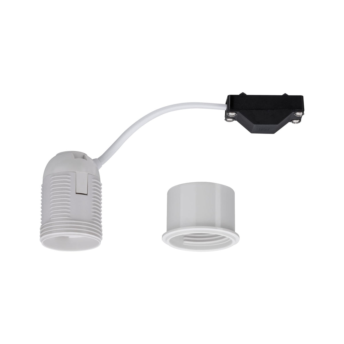 Paulmann EBL E27 Fassung max 1x10W 230V Weiß mit Adapterhülse für Einbauleuchten