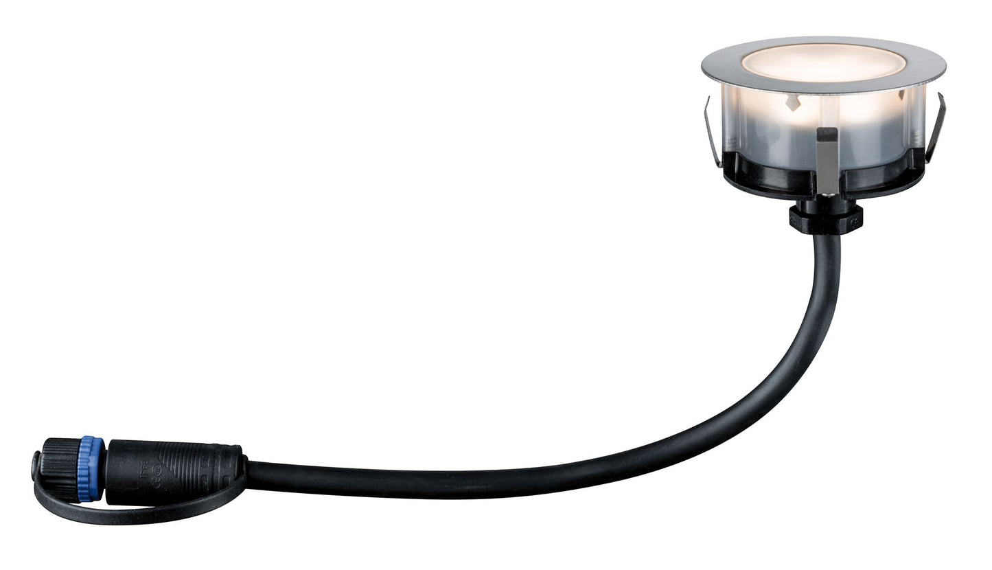 Paulmann Outdoor Plug & Shine Floor Basisset IP65 3000K 3x1W 24V 70mm Silber Eds/Kst