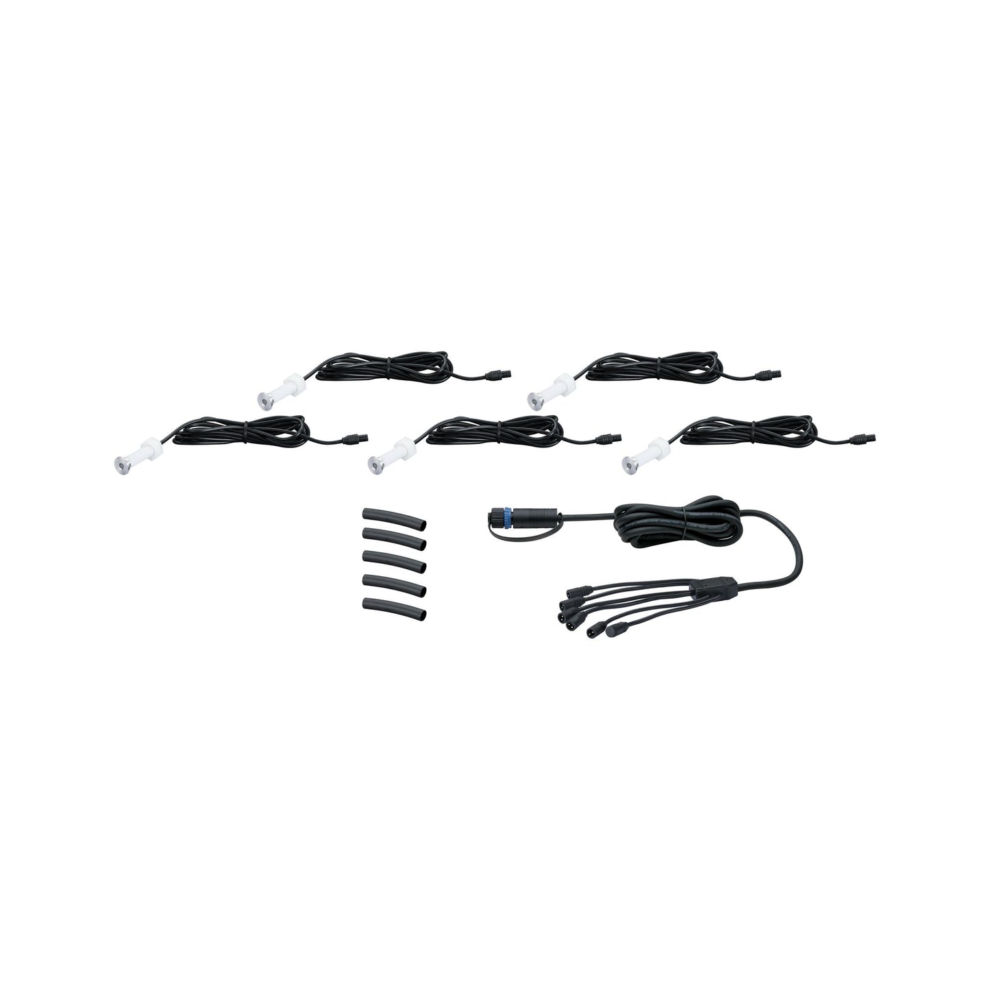 Paulmann Outdoor Plug & Shine EBL Set MicroPen II 5x0,22W IP67 3000K Edelstahl