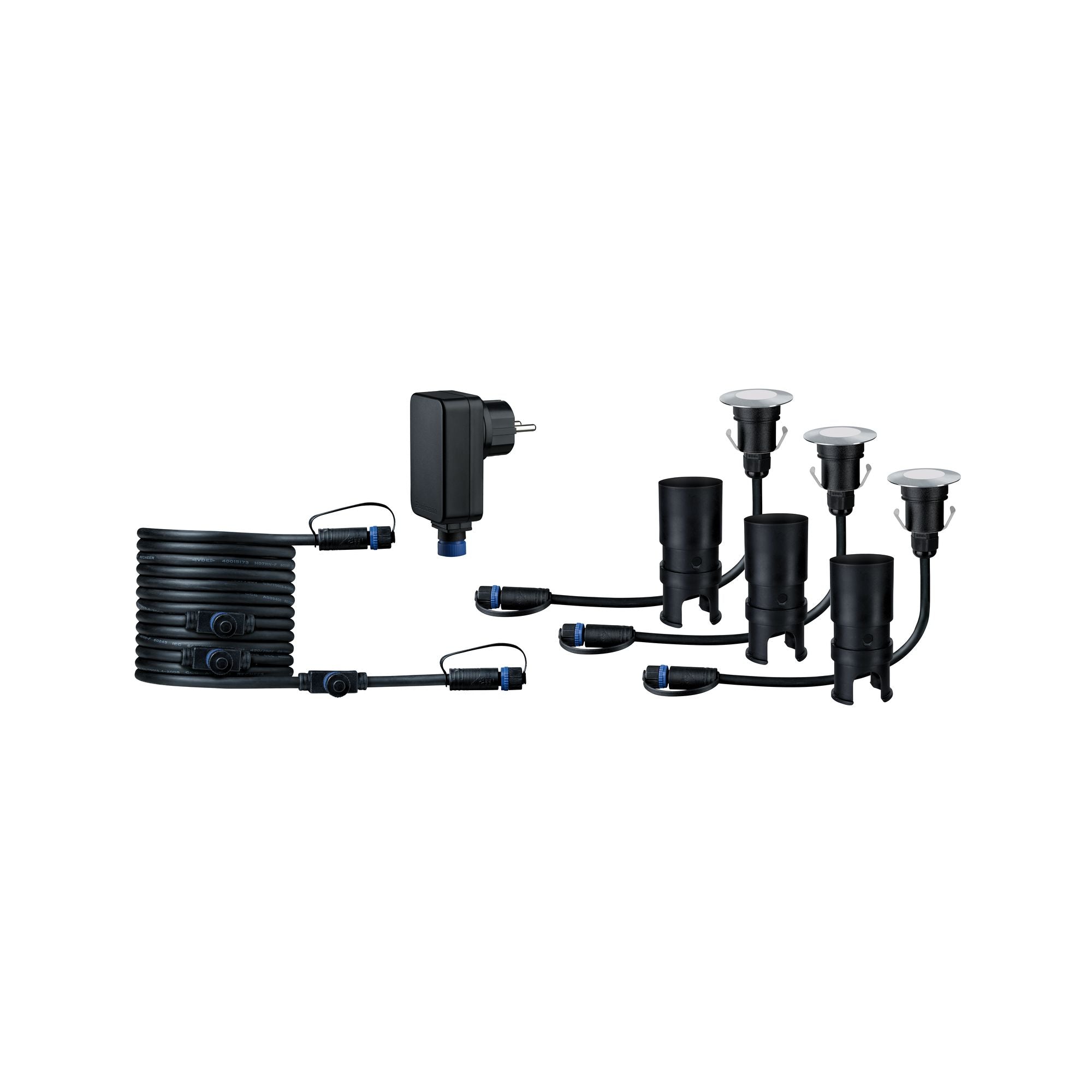 Paulmann Outdoor Plug & Shine Floor Mini Set IP65 4000K 3x2,5W 24V 55mm Silber