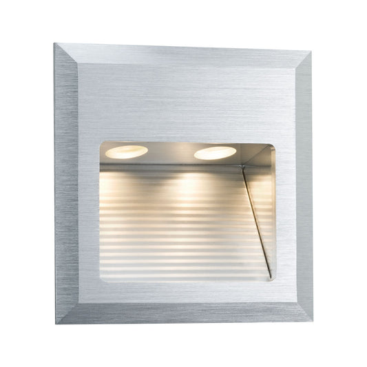 Paulmann Special EBL Set Quadro Wand LED 2W 3VA 230V 10x10cm Alu gebürstet/Alu