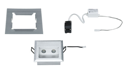 Paulmann Special EBL Set Quadro Wand LED 2W 3VA 230V 10x10cm Alu gebürstet/Alu