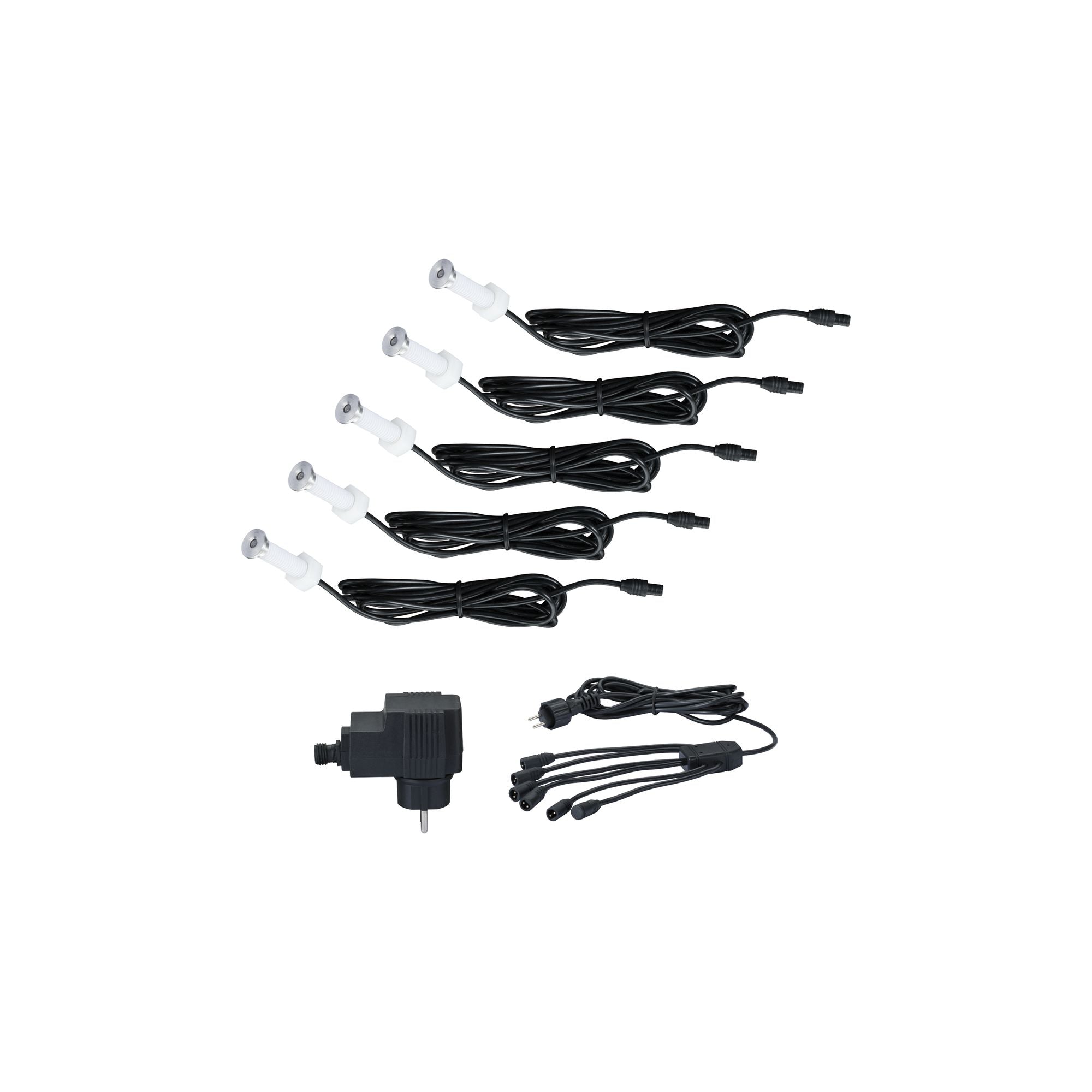 Paulmann Special Boden EBL Set MicroPen IP67 5x0,16W 3000K 6VA 12mm Edelstahl