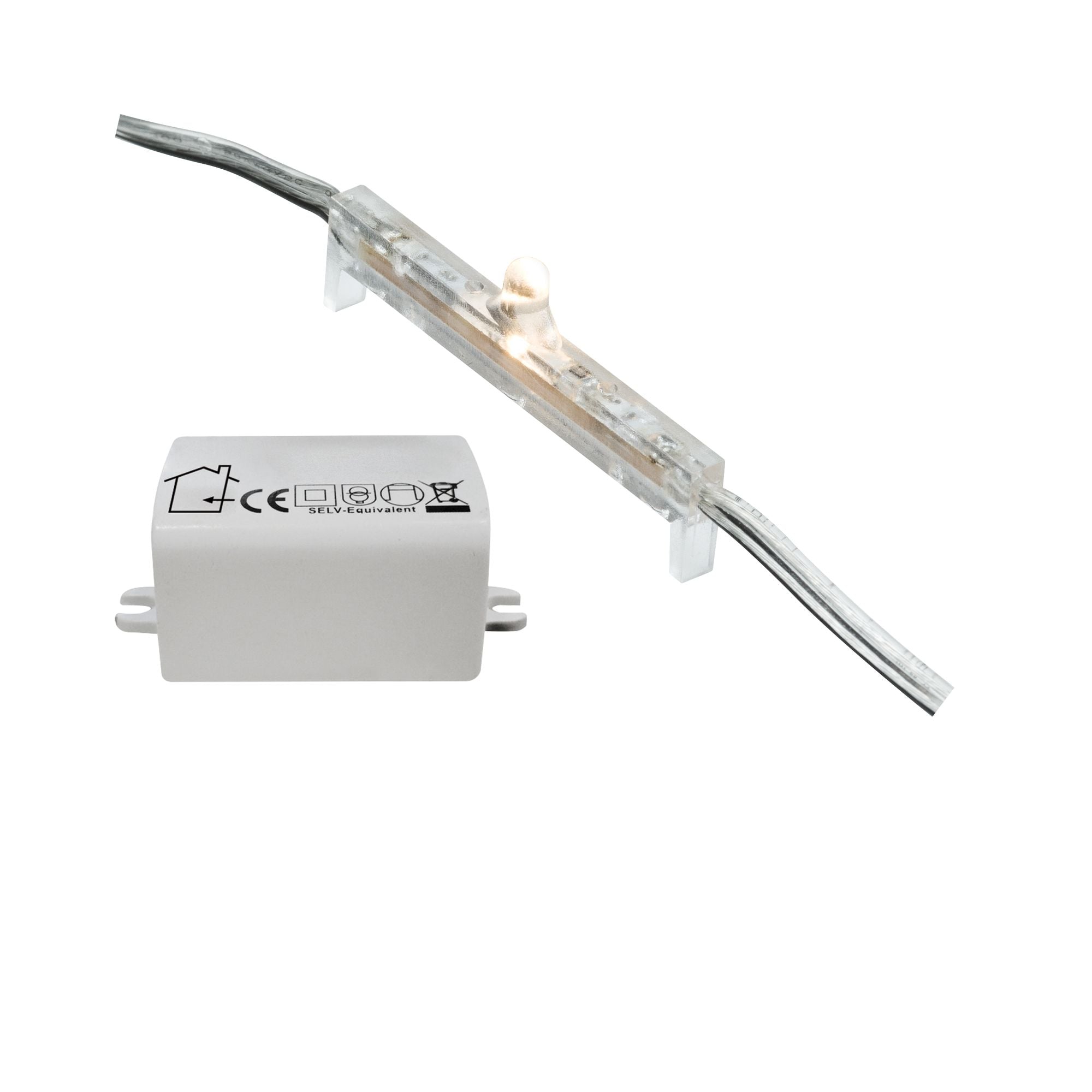 Paulmann Special Fliesenleuchte Set GrooveLight LED 4x0,02W 3VA 230/6V 3mm Trans/Kst