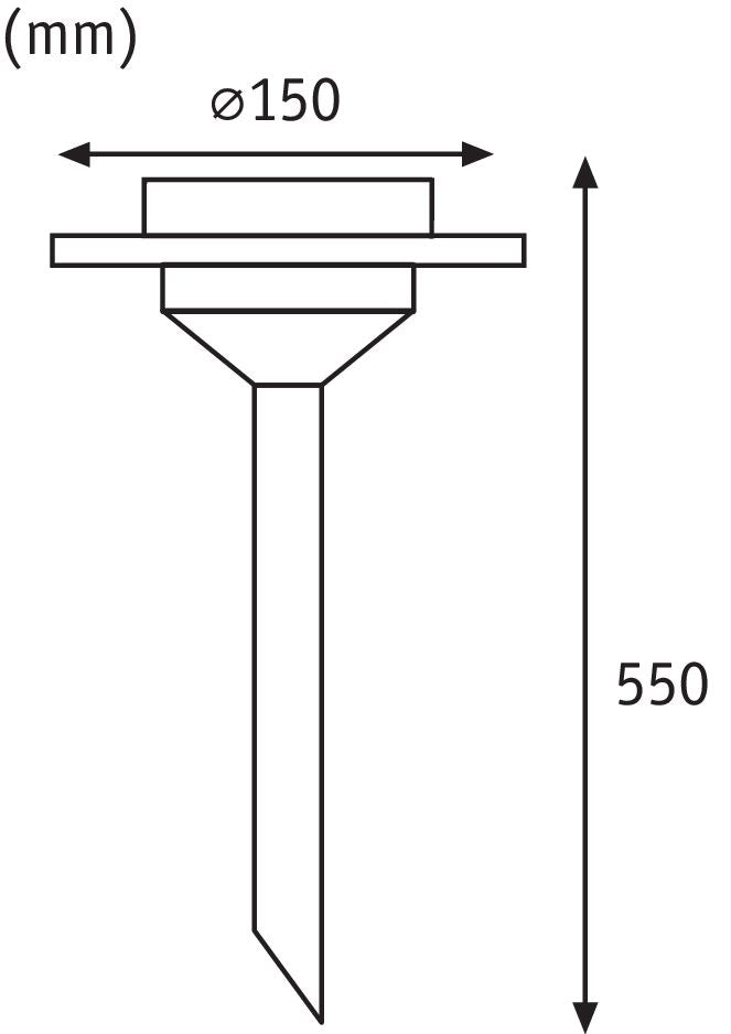 Paulmann Special Solarspieß Ufo IP44 LED 1x0,2W Edelstahl/Klar Edelstahl/Glas