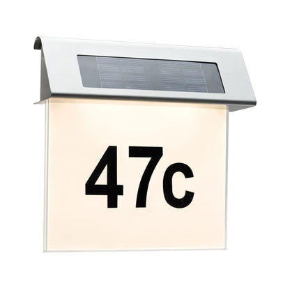 Paulmann Special Solar Hausnummernleuchte IP44 LED 1x0,2W Edelst./Weiß Edelstahl/Acryl