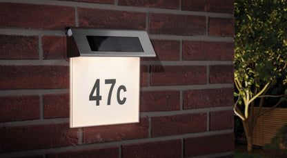 Paulmann Special Solar Hausnummernleuchte IP44 LED 1x0,2W Edelst./Weiß Edelstahl/Acryl
