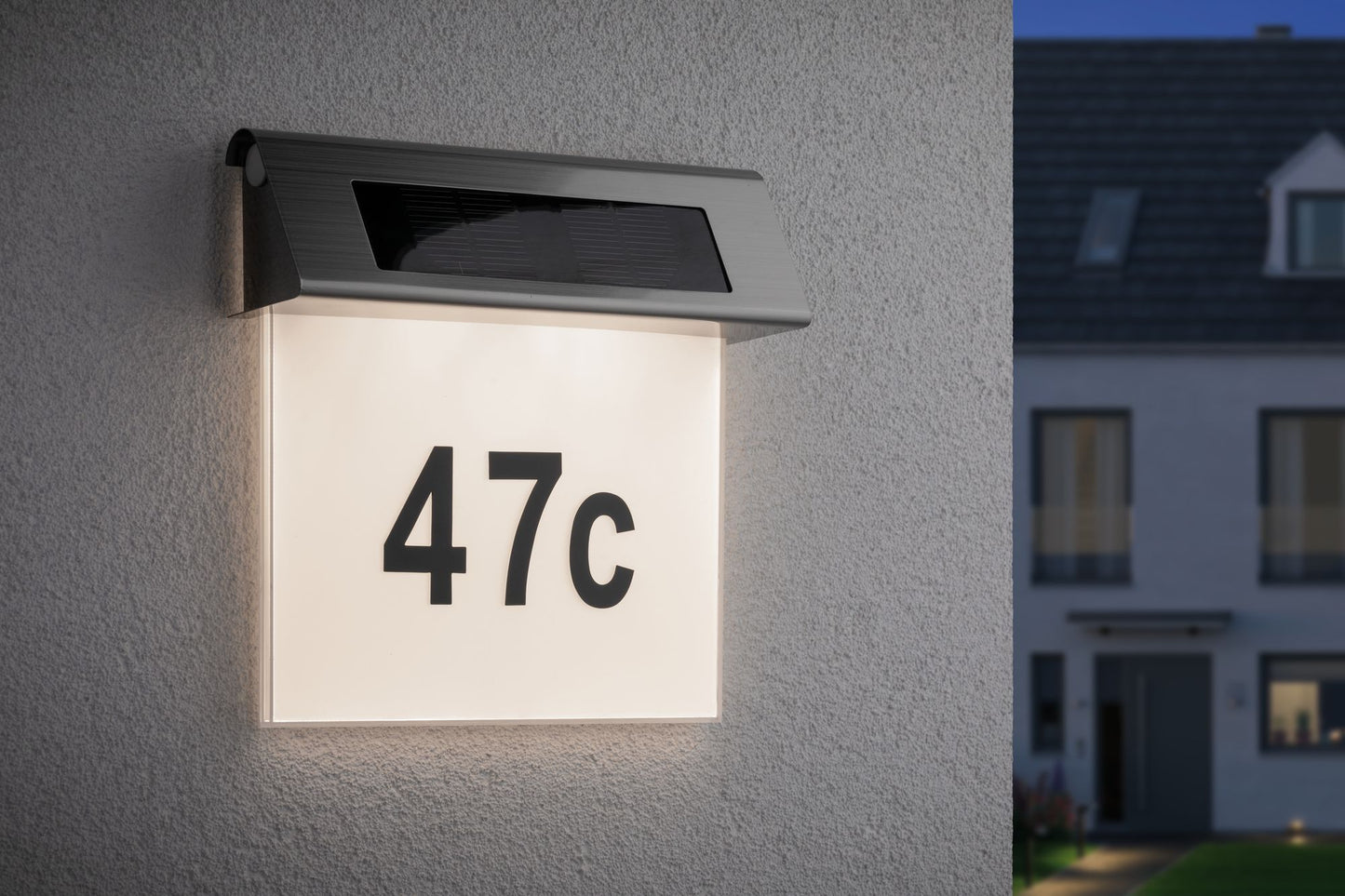 Paulmann Special Solar Hausnummernleuchte IP44 LED 1x0,2W Edelst./Weiß Edelstahl/Acryl