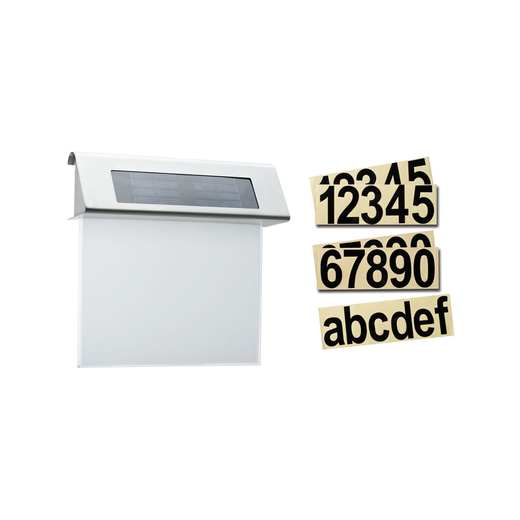 Paulmann Special Solar Hausnummernleuchte IP44 LED 1x0,2W Edelst./Weiß Edelstahl/Acryl