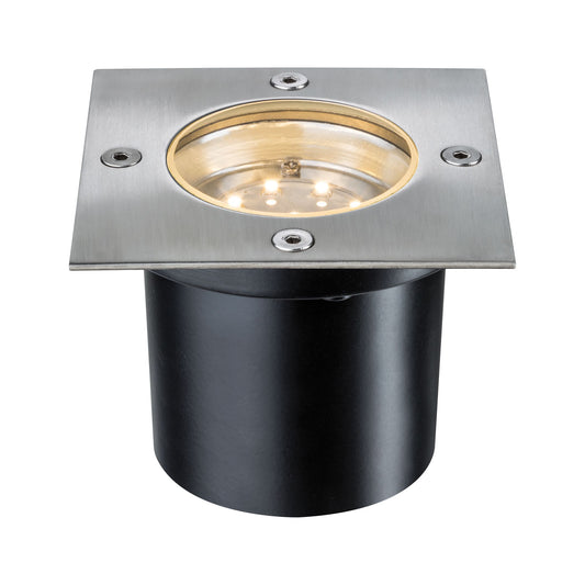 Paulmann Special EBL Set Boden eckig LED 3x1,2W 2700K 6VA 230/12V 100mm Edelstahl/Metall