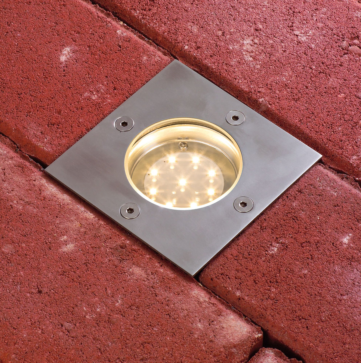 Paulmann Special EBL Set Boden eckig LED 3x1,2W 2700K 6VA 230/12V 100mm Edelstahl/Metall