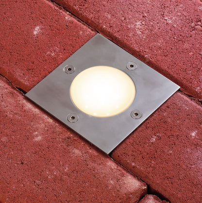 Paulmann Special EBL Set Boden eckig LED 3x1,2W 2700K 6VA 230/12V 100mm Edelstahl/Metall