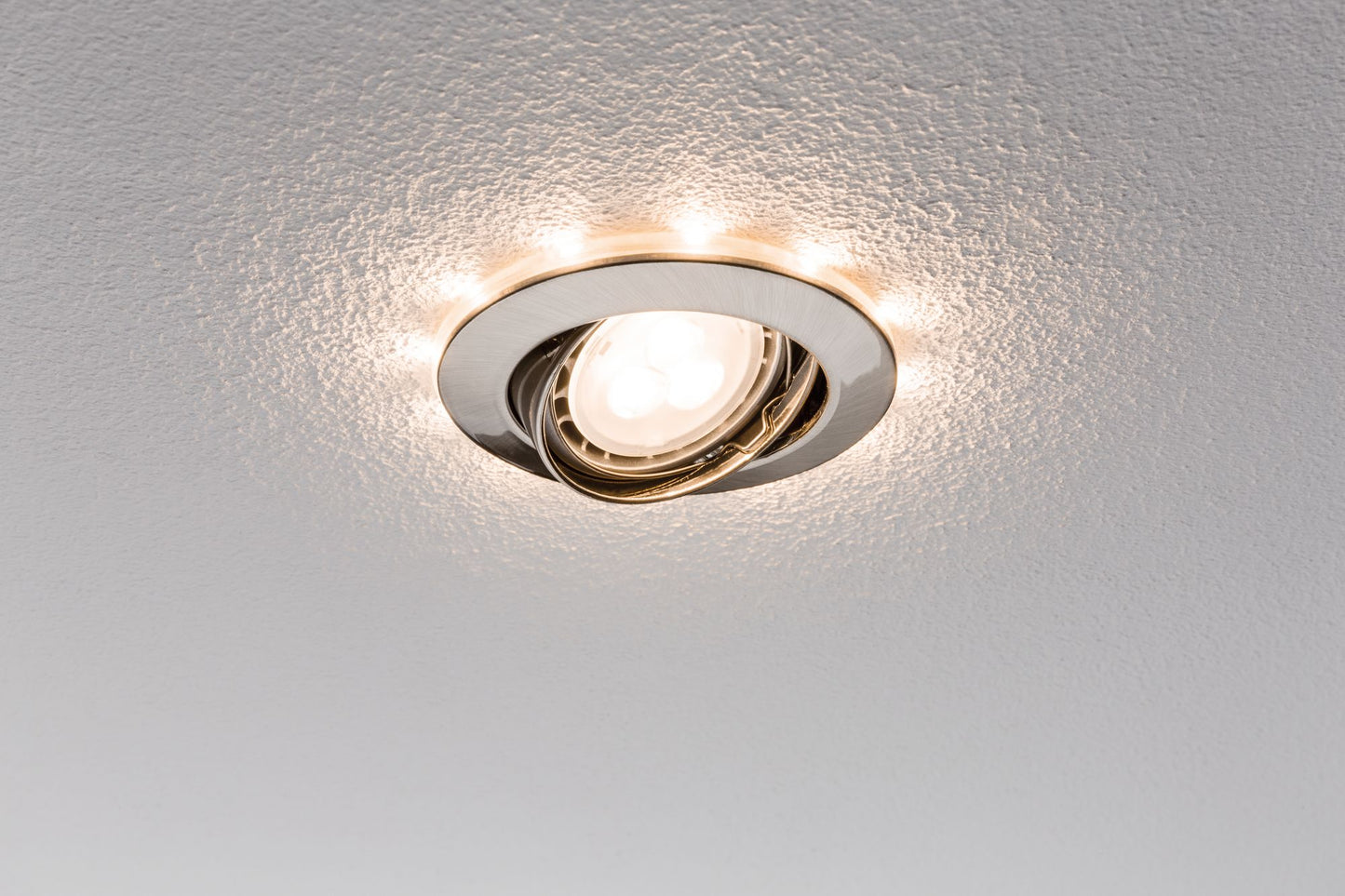 Paulmann Star EBL Set schwenkb m. LED Ring Shine 2700K 3x4,5W 230V GU10/1W Eisen geb.