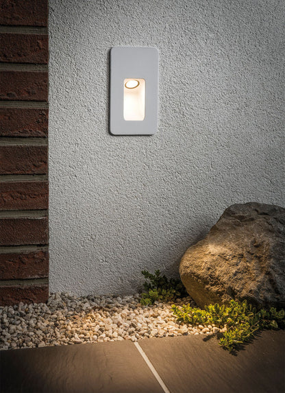 Paulmann Special EBL Set IP44 Wand Slot LED 2,4W 230V 90mm Weiß matt/Alu