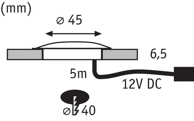 Paulmann Boden EBL Set Allround rd IP67 LED 4000K 3x0,7W 3,6VA 230/12V 45mm Transp/Kst/Eds