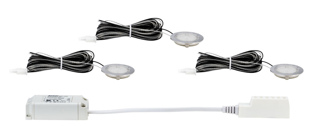 Paulmann Boden EBL Set Allround rd IP67 LED 4000K 3x0,7W 3,6VA 230/12V 45mm Transp/Kst/Eds