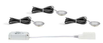 Paulmann Boden EBL Set Allround rd IP67 LED 4000K 3x0,7W 3,6VA 230/12V 45mm Transp/Kst/Eds