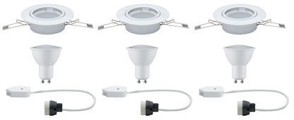 Paulmann EBL Set LED schwenkbar 3x4,5W 230V GU10 51mm Weiß matt/Metall