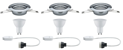 Paulmann EBL Set LED schwenkbar 3x4,5W 230V GU10 51mm Chrom/Metall