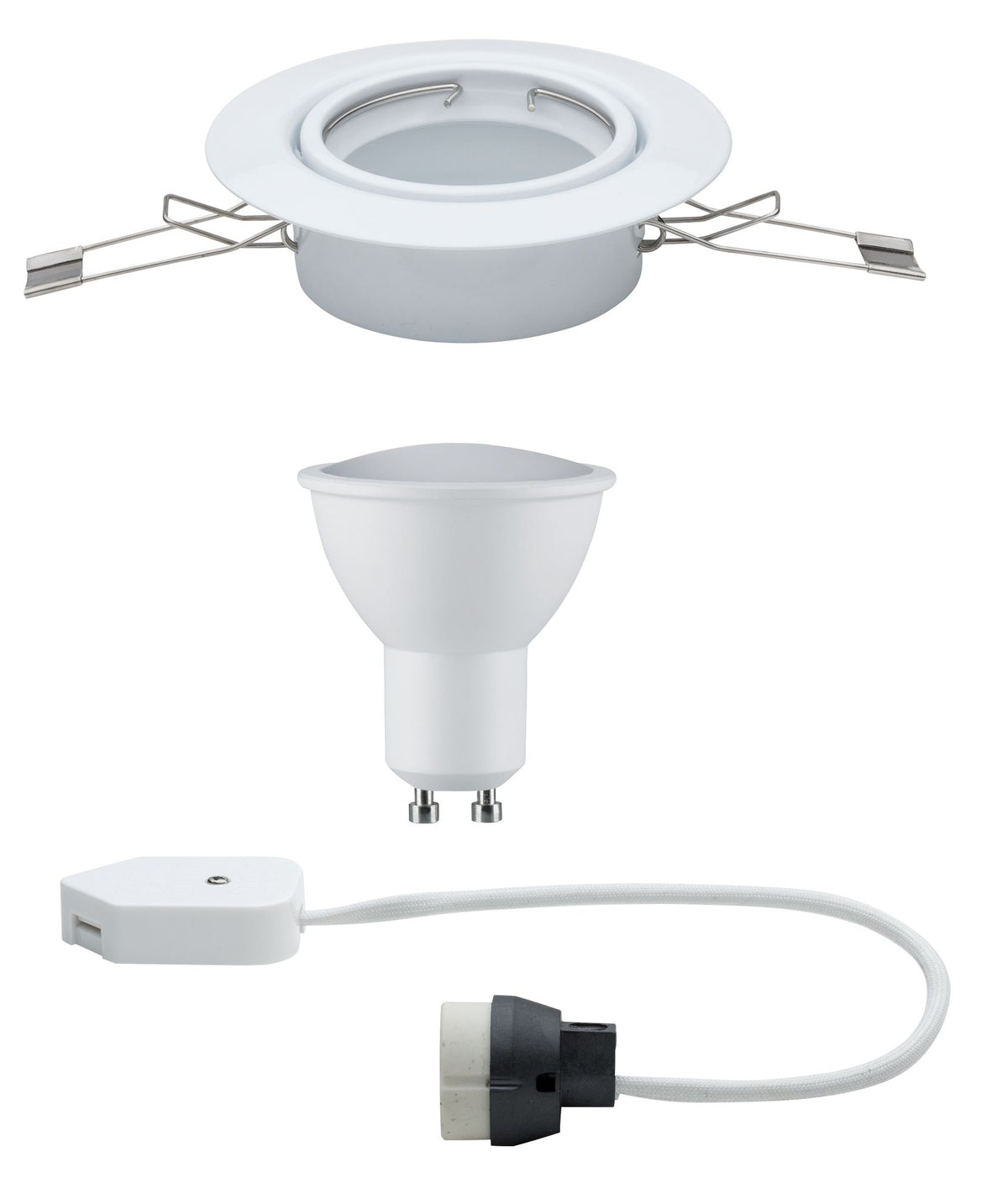 Paulmann EBL Set LED schwenkbar 1x4,5W 230V GU10 51mm Weiß/Metall