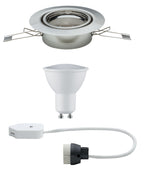 Paulmann EBL Set LED schwenkbar 1x4,5W 230V GU10 51mm Eisen gebürstet/Metall