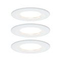 Paulmann Premium EBL Set Coin Slim rund starr LED 3x6,8W 2700K 230V 51mm Ws matt/Alu