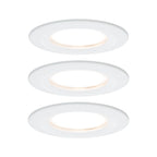 Paulmann Premium EBL Set Coin Slim rund starr LED 3x6,8W 2700K 230V 51mm Ws matt/Alu