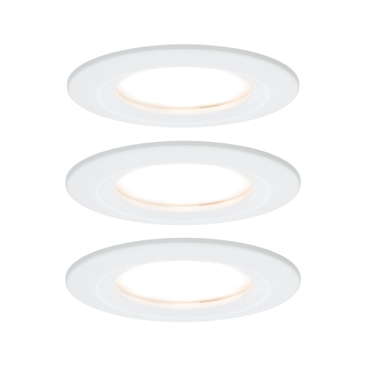 Paulmann Premium EBL Set Coin Slim rund starr LED 3x6,8W 2700K 230V 51mm Ws matt/Alu