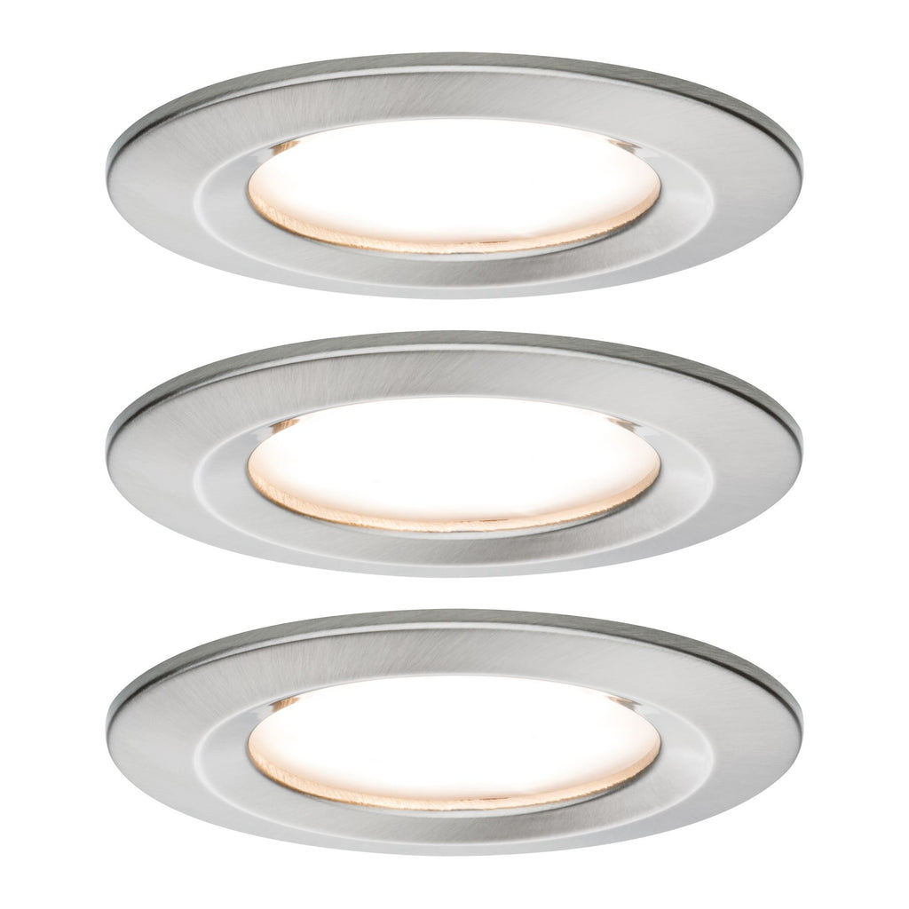Paulmann Premium EBL Set Coin Slim rund starr LED 3x6,8W 2700K 230V 51mm Eisen g/Alu