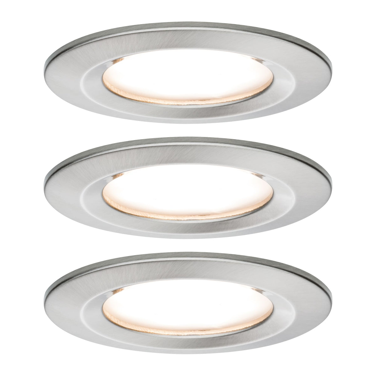 Paulmann Premium EBL Set Coin Slim rund starr LED 3x6,8W 2700K 230V 51mm Eisen g/Alu