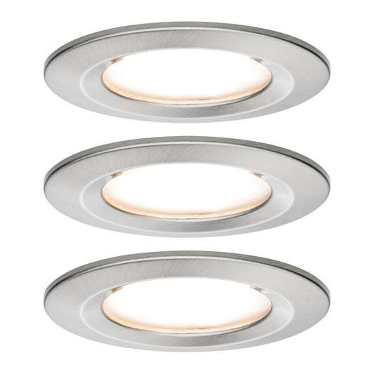 Paulmann Premium EBL Set Coin Slim rund starr LED 3x6,8W 2700K 230V 51mm Eisen g/Alu