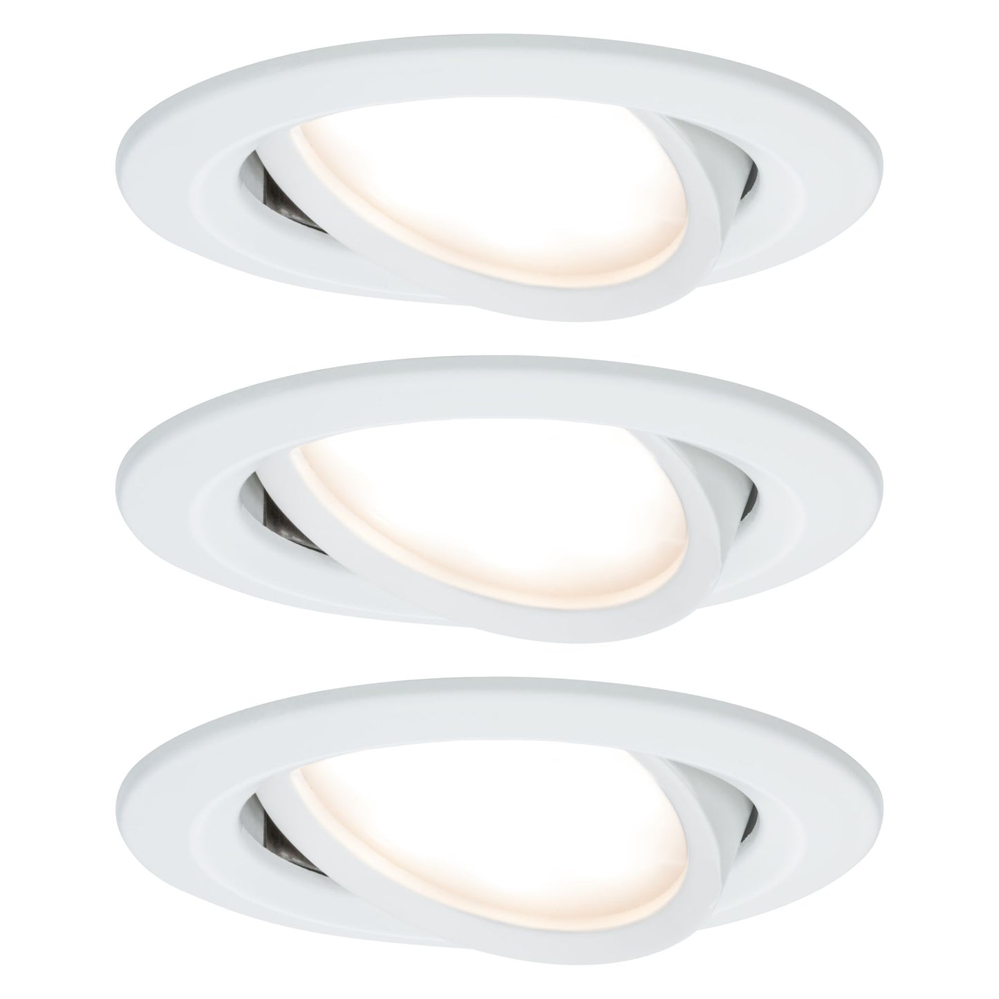 Paulmann Premium EBL Set Coin Slim rund schwenkb LED 3x6,8W 2700K 230V 51mm Ws matt/Alu