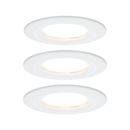 Paulmann EBL Set Nova Plus Coin rund starr LED 3x 6,8W 2700K 230V 51mm Ws matt/Alu