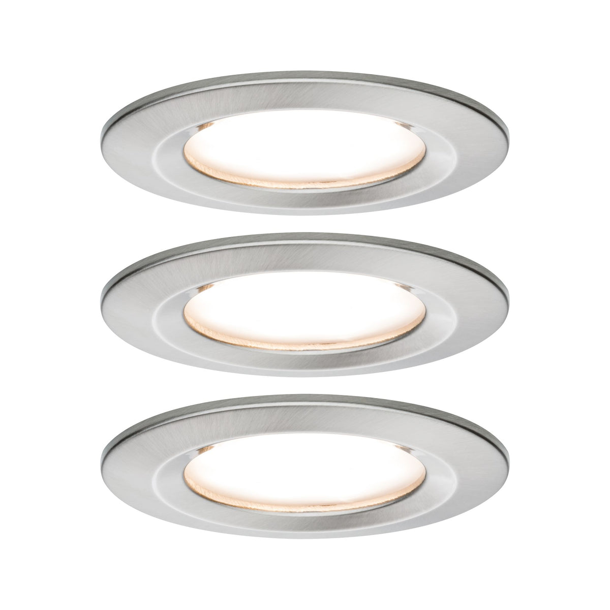 Paulmann EBL Set Nova Plus Coin dim rund starr LED 3x6,8W 2700K 230V 51mm Eisen g/Alu